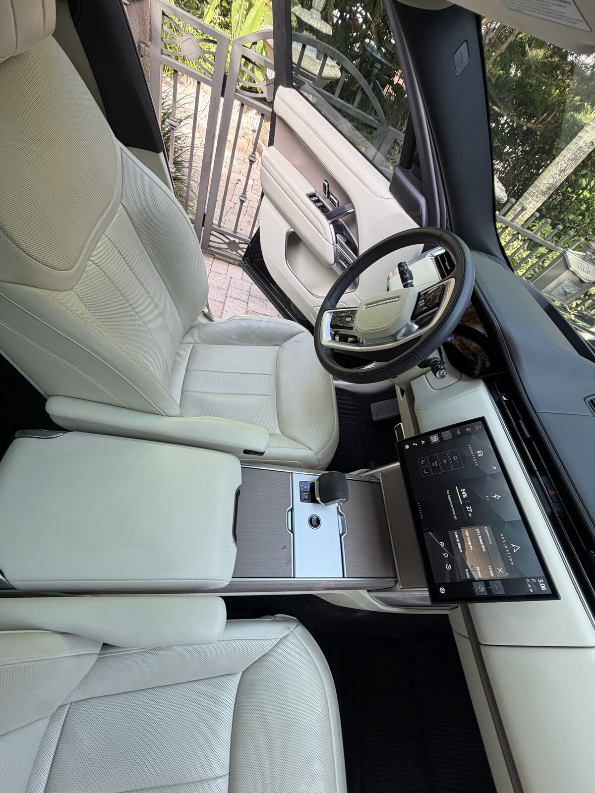 Range Rover — center console and touchscreen detailed