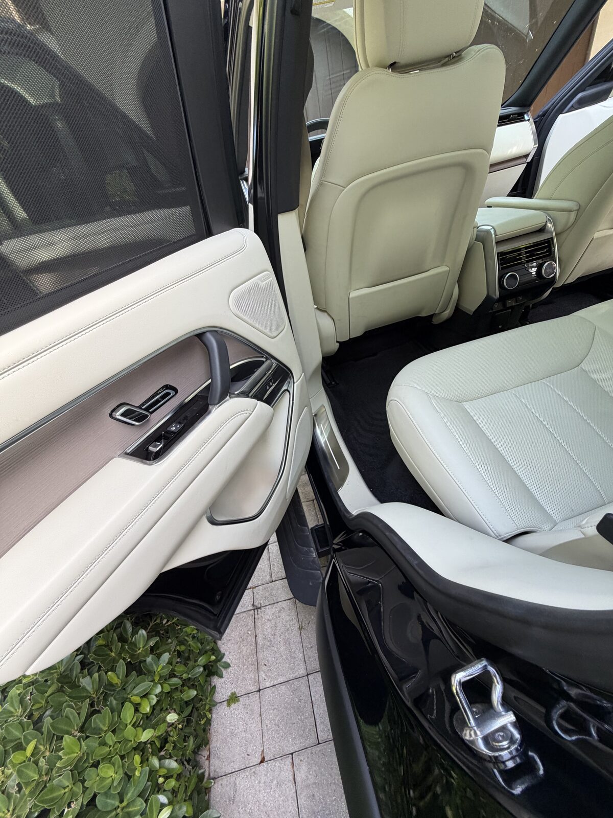 Range Rover — door open reveal shot, interior and exterior