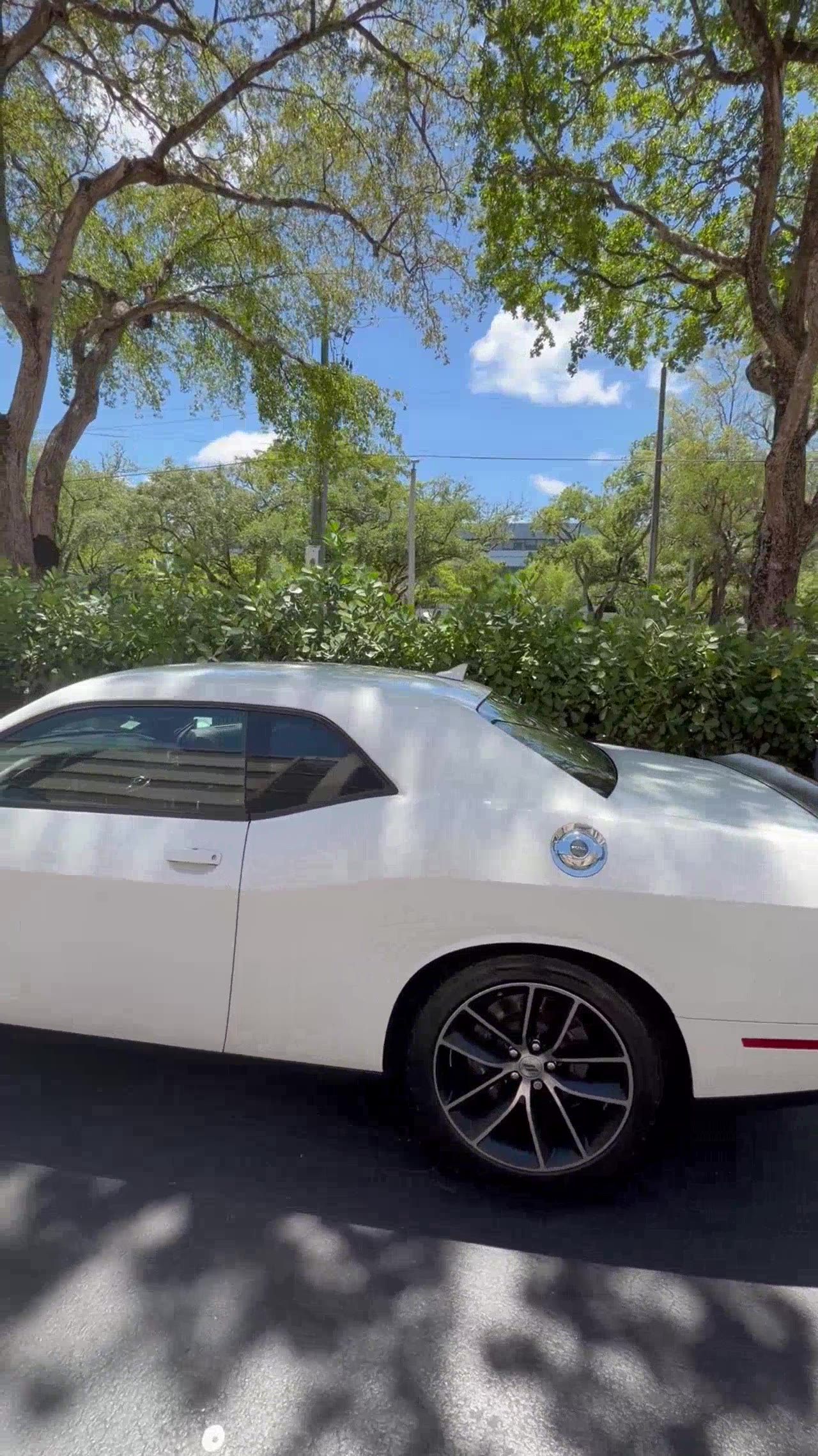 White Dodge Challenger — finished exterior